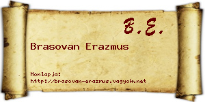 Brasovan Erazmus névjegykártya